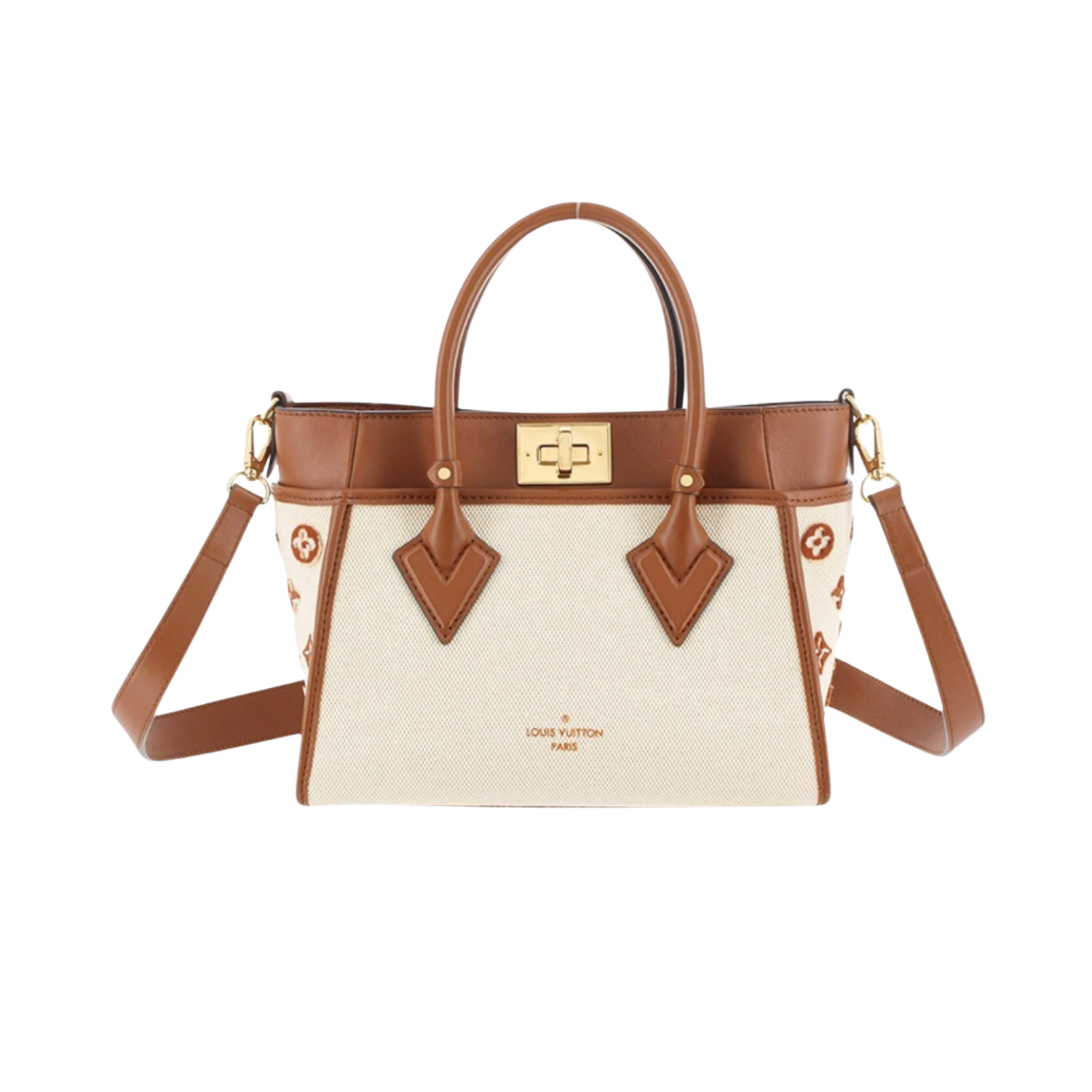 Louis-Vuitton-On-My-Side-PM-Tote-Bag-25cm-9.8in-Monogram-Caramel-Brown-Gold-Hardware-For-Women-M59905.png Louis Vuitton On My Side PM Tote Bag 9.8in/ 25cm Monogram Caramel Brown Gold Hardware For Women M59905 - Image 1