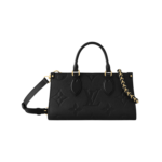 Louis Vuitton OnTheGo East West Tote Bag 9.8in/ 25cm Black Gold Hardware For Women M23640