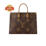 [True-to-ORIGINAL] Louis Vuitton OnTheGo GM Tote Bag 16.1in/ 41cm Brown Gold Hardware For Women M45320