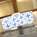 Louis Vuitton OnTheGo MM Tote Bag 13.8in/ 35cm Blue Gold Hardware For Women M11262 - Image 9