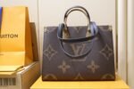 Louis Vuitton OnTheGo MM Tote Bag 13.8in/ 35cm Monogram Reverse Canvas Gold Hardware For Women M45321 - Image 10