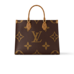 Louis Vuitton OnTheGo MM Tote Bag 13.8in/ 35cm Monogram Reverse Canvas Gold Hardware For Women M45321