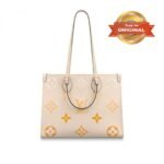 [True-to-ORIGINAL] Louis Vuitton OnTheGo MM Tote Bag Cream For Women‎ 13.8in/35cm LV M45717 - Image 5
