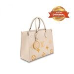 [True-to-ORIGINAL] Louis Vuitton OnTheGo MM Tote Bag Cream For Women‎ 13.8in/35cm LV M45717 - Image 3
