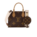 Louis Vuitton OnTheGo PM Tote Bag 25cm/ 9.8in Brown Gold Hardware For Women