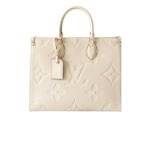 Louis Vuitton OnTheGo PM Tote Bag 9.8in/ 25cm Beige Gold Hardware For Women M46569