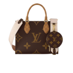 Louis Vuitton OnTheGo PM Tote Bag 9.8in/ 25cm Brown Gold Hardware For Women M46373