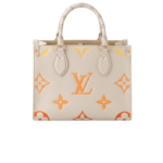 Louis Vuitton OnTheGo PM Tote Bag 9.8in/ 25cm Cream Gold Hardware For Women