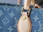 Louis Vuitton OnTheGo PM Tote Bag 9.8in/ 25cm Denim Blue Gold Hardware For Women M14633 - Image 9