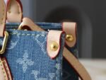 Louis Vuitton OnTheGo PM Tote Bag 9.8in/ 25cm Denim Blue Gold Hardware For Women M14633 - Image 8