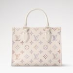 Louis Vuitton OnTheGo PM Tote Bag 9.8in/ 25cm Dream Cream Light Gold Hardware For Women M25770 - Image 5
