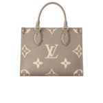 Louis Vuitton OnTheGo PM Tote Bag 9.8in/ 25cm Monogram Empreinte Beige/ Cream For Women M45779