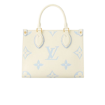 Louis Vuitton OnTheGo PM Tote Bag 9.8in/ 25cm White Gold Hardware For Women M46833
