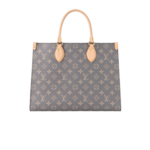 Louis Vuitton Onthego MM Tote Bag 13.8in/ 35cm Trianon Grey Gold Hardware For Women M12415