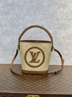 Louis Vuitton Petit Bucket Raffia Beige For Women ‎9.4in/24cm - Image 2