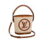 Louis Vuitton Petit Bucket Raffia Beige For Women ‎9.4in/24cm