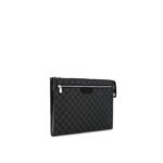 Louis Vuitton Pochette 24H Clutch & Pouch 14.1in/ 36cm Black Damier Graphite Canvas Palladium Hardware For Men N40481 - Image 3