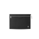 Louis Vuitton Pochette 24H Clutch & Pouch 14.1in/ 36cm Black Palladium Hardware For Men M30965
