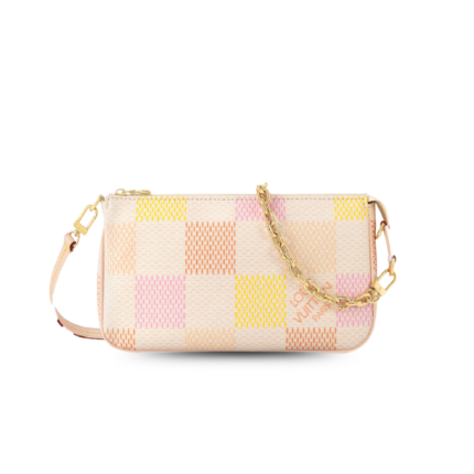 Louis Vuitton Pochette Accessoires Shoulder Bag 9.4in/ 24cm Pink Gold Hardware For Women N40642