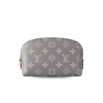 Louis Vuitton Pochette Cosmetique PM Clutch & Pouch 7.5in/ 19cm Trianon Grey Gold Hardware For Women M12440