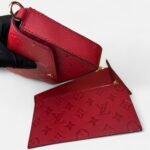 Louis Vuitton Pochette Felicie Shoulder Bag 8.3in/ 21cm Louis Red Monogram Empreinte Gold Hardware For Women M25793 - Image 5