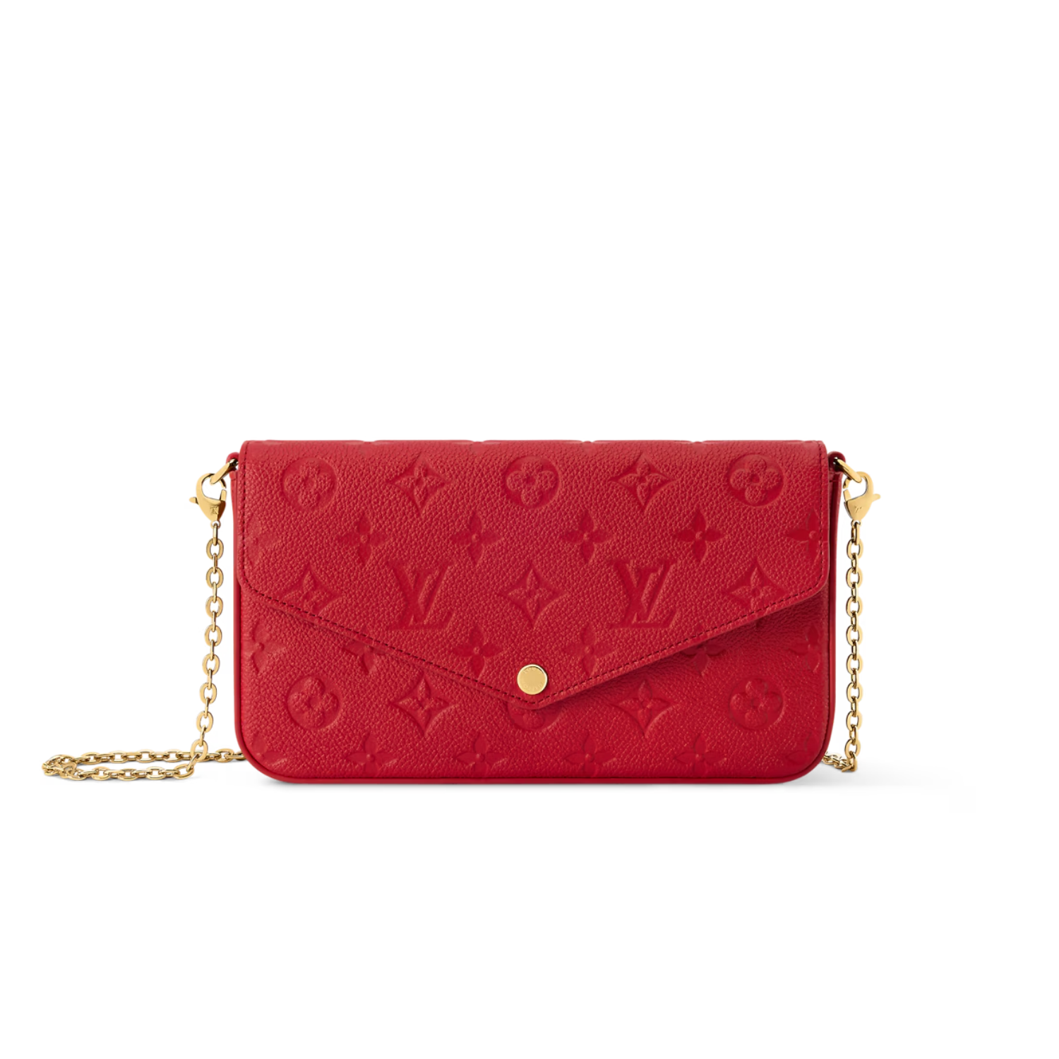 Louis-Vuitton-Pochette-Felicie-Shoulder-Bag-8.3in-21cm-Louis-Red-Monogram-Empreinte-Gold-Hardware-For-Women-M25793.png Louis Vuitton Pochette Felicie Shoulder Bag 8.3in/ 21cm Louis Red Monogram Empreinte Gold Hardware For Women M25793 - Image 1
