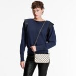 Louis Vuitton Pochette Felicie Shoulder Bag  8.3in/ 21cm Multicolor Damier Azur Canvas Gold Hardware For Women N40491 - Image 2