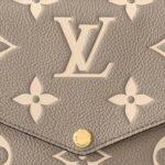 Louis Vuitton Pochette Felicie Shoulder Bag  8.3in/ 21cm Tourterelle Gray/ Cream Gold Hardware For Women M82610 - Image 8