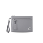 Louis Vuitton Pochette Ipad Clutch & Pouch 11.8in/ 30cm Grey Aerogram Silver Hardware For Men