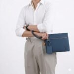 Louis Vuitton Pochette Ipad Clutch & Pouch 11.8in/ 30cm Blue Aerogram Silver Hardware For Men M81029 - Image 2