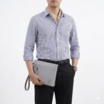 Louis Vuitton Pochette Ipad Clutch & Pouch 11.8in/ 30cm Grey Aerogram Silver Hardware For Men - Image 2
