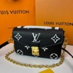 Louis Vuitton Pochette Metis East West Shoulder Bag 8.5in/ 21.5cm Black / Beige Gold Hardware For Women M46596 - Image 5