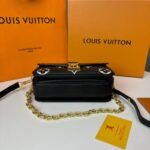 Louis Vuitton Pochette Metis East West Shoulder Bag 8.5in/ 21.5cm Black / Beige Gold Hardware For Women M46596 - Image 8