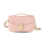 Louis Vuitton Pochette Metis East West Shoulder Bag 8.5in/ 21.5cm Pink Gold Hardware For Women M47045