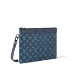 Louis Vuitton Pochette To Go Pouch 11.8in /30cm Navy River Blue Black Hardware For Men M82321 - Image 3