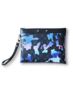 Louis Vuitton Pochette To Go Pouch 11.8in /30cm Black/ Blue Monogram Eclipse Canvas Silver Hardware For Men M81848 - Image 3