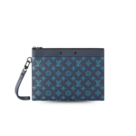 Louis Vuitton Pochette To Go Pouch 11.8in /30cm Navy River Blue Black Hardware For Men M82321
