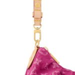 Louis Vuitton Pochette Valley Handbag 8.3in/ 21cm Denim Fuchsia Gold Hardware For Women M28327 - Image 3