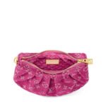 Louis Vuitton Pochette Valley Handbag 8.3in/ 21cm Denim Fuchsia Gold Hardware For Women M28327 - Image 5