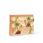 Louis Vuitton Pochette Voyage Pouch 10.6in/ 27cm Sand Monogram Surfin Canvas Gold Hardware For Men M83465 - Image 4