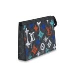 Louis Vuitton Pochette Voyage Pouch 10.6in/ 27cm Multicolor Silver Hardware For Men M81803 - Image 3