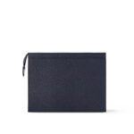 Louis Vuitton Pochette Voyage MM Pouch 10.6in/ 27cm Midnight Blue Silver Hardware For Men M30989 - Image 4