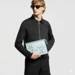 Louis Vuitton Pochette Voyage MM Pouch 10.6in/ 27cm Crystal Blue Monogram Aquagarden Canvas Silver Hardware For Men M22763 - Image 2