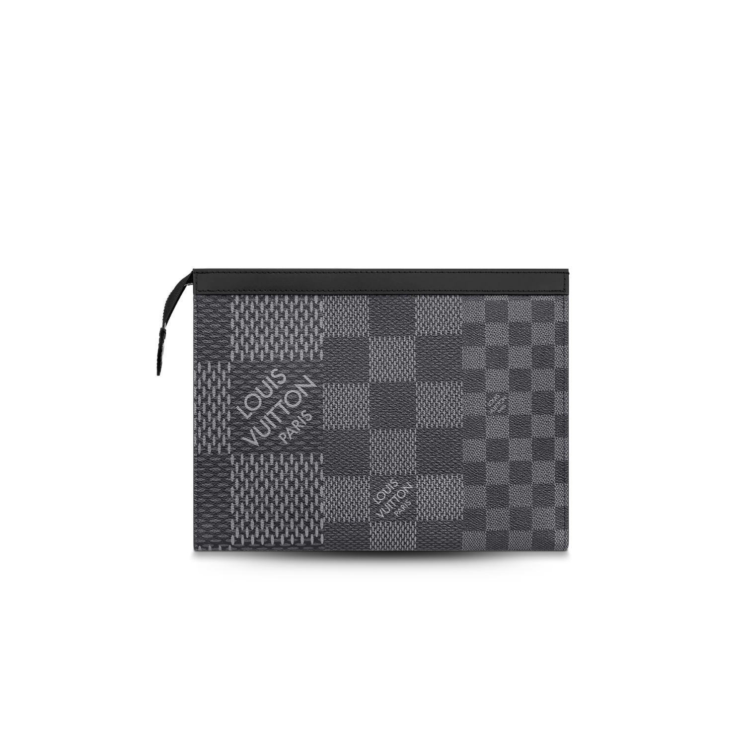 Louis-Vuitton-Pochette-Voyage-MM-Clutch-Pouch-10.6in-27cm-Grey-Damier-Graphite-3D-Canvas-Silver-Hardware-For-Men-N60444.png Louis Vuitton Pochette Voyage MM Pouch 10.6in/ 27cm Grey Damier Graphite 3D Canvas Silver Hardware For Men N60444 - Image 1
