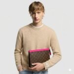 Louis Vuitton Pochette Voyage MM Pouch 10.6in/ 27cm Pink Silver Hardware For Women M82858 - Image 2