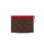 Louis Vuitton Pochette Voyage MM Pouch 10.6in/ 27cm Red Silver Hardware For Men M82857
