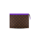 Louis Vuitton Pochette Voyage MM Pouch 10.6in/ 27cm Violet Silver Hardware For Women M82859