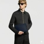 Louis Vuitton Pochette Voyage MM Pouch 10.6in/ 27cm Midnight Blue Silver Hardware For Men M30989 - Image 2