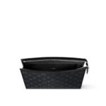 Louis Vuitton Pochette Voyage MM Pouch 10.6in/ 27cm Black/ Grey Monogram Eclipse Silver Hardware For Men M61692 - Image 5