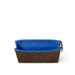 Louis Vuitton Pochette Voyage MM Pouch 10.6in/ 27cm Blue Silver Hardware For Men M82856 - Image 5